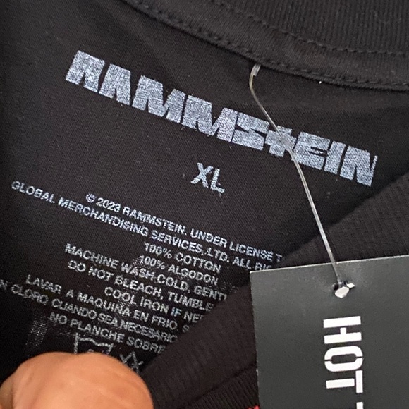 New w/Tags Hot Topic Rammstein Sechs Herzen Die Brennen Black TShirt Size Men XL - Picture 3 of 3